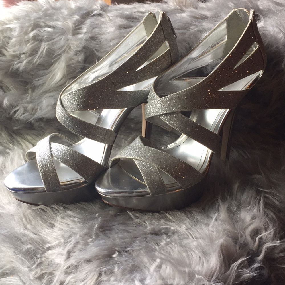 Aldo silver stilettos